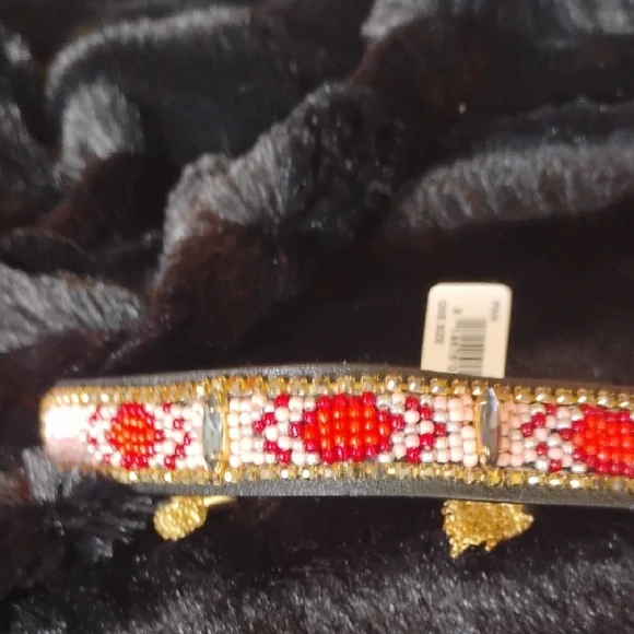Rebecca minkoff Elegant Red and Gold Beaded Bracelet - Picture 7 of 8